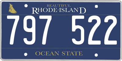 RI license plate 797522