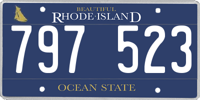 RI license plate 797523