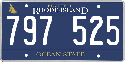 RI license plate 797525