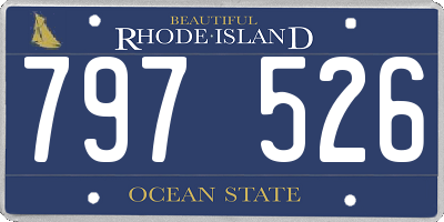 RI license plate 797526