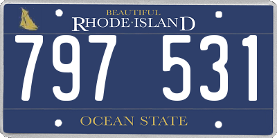 RI license plate 797531