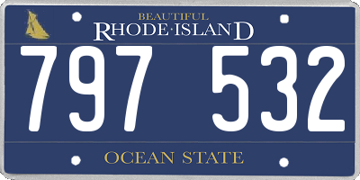 RI license plate 797532