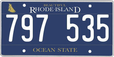 RI license plate 797535