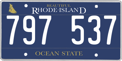 RI license plate 797537