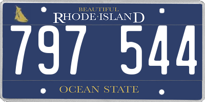 RI license plate 797544