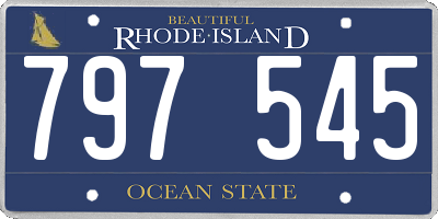 RI license plate 797545