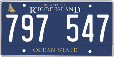 RI license plate 797547