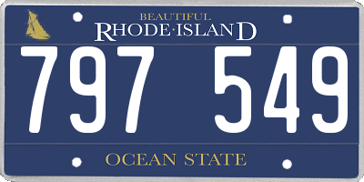 RI license plate 797549