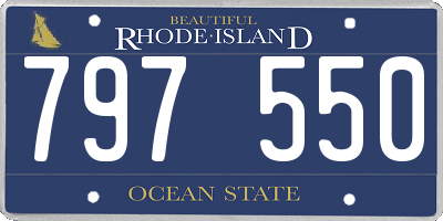 RI license plate 797550