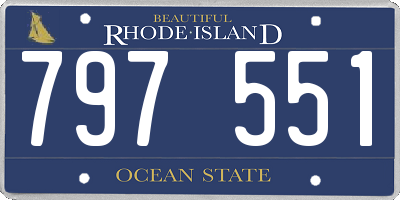 RI license plate 797551