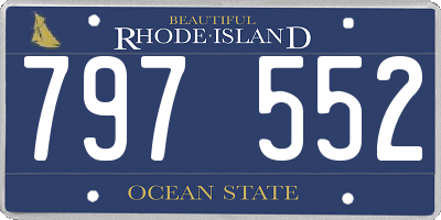 RI license plate 797552