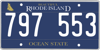 RI license plate 797553
