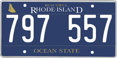 RI license plate 797557