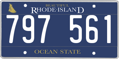 RI license plate 797561