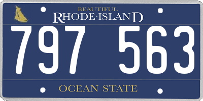 RI license plate 797563