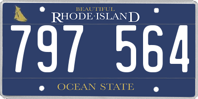 RI license plate 797564