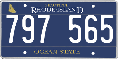 RI license plate 797565