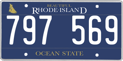 RI license plate 797569