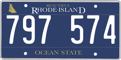RI license plate 797574