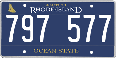 RI license plate 797577