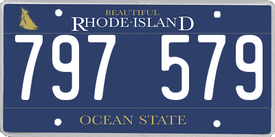 RI license plate 797579