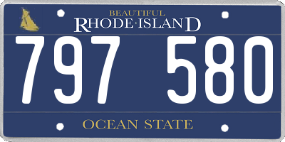 RI license plate 797580