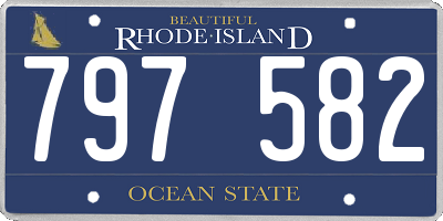 RI license plate 797582
