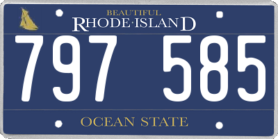 RI license plate 797585