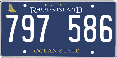 RI license plate 797586