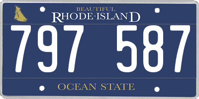 RI license plate 797587