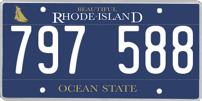 RI license plate 797588