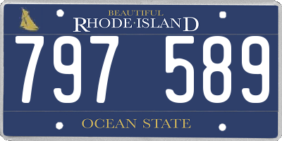 RI license plate 797589
