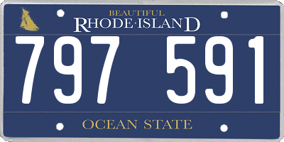 RI license plate 797591