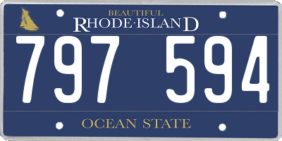 RI license plate 797594