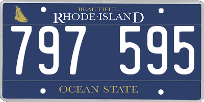 RI license plate 797595
