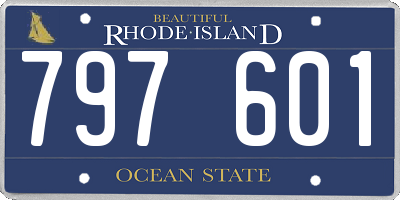 RI license plate 797601