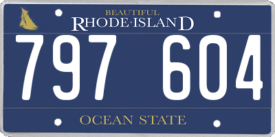 RI license plate 797604