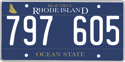 RI license plate 797605