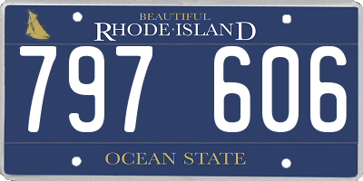 RI license plate 797606