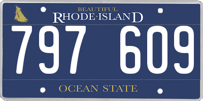 RI license plate 797609