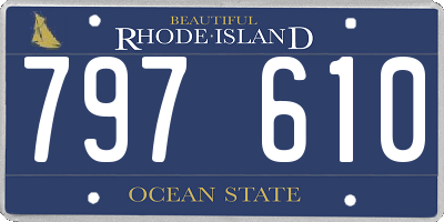 RI license plate 797610
