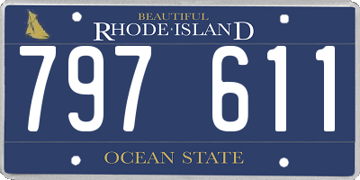 RI license plate 797611