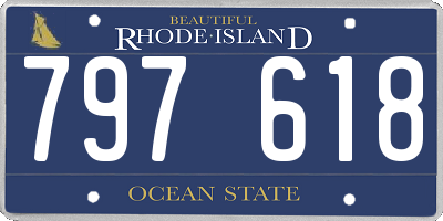 RI license plate 797618