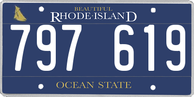 RI license plate 797619