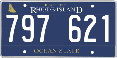 RI license plate 797621