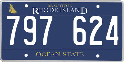 RI license plate 797624