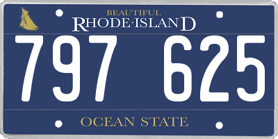 RI license plate 797625