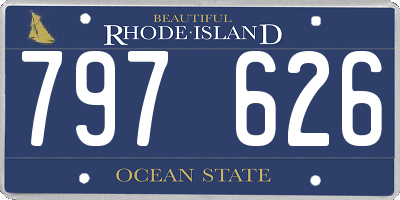 RI license plate 797626