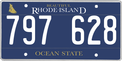 RI license plate 797628