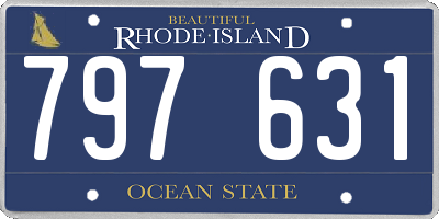 RI license plate 797631